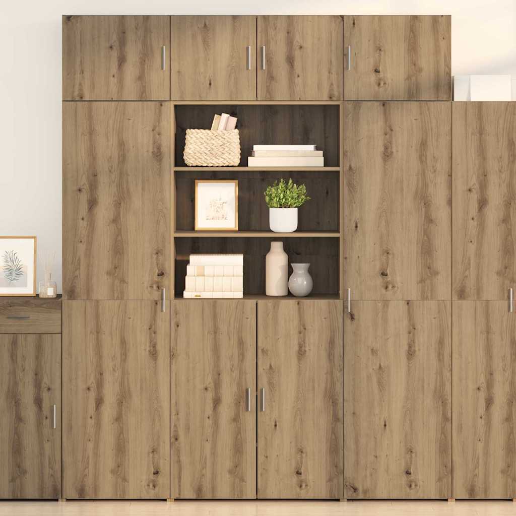 Opbergkast Artisan Eiken 80 x 42,5 x 225 cm Bewerkt hout is nu te koop bij PeponiXL, paradijselijk wonen!