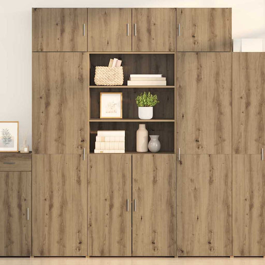 Opbergkast Artisan Eiken 80 x 42,5 x 225 cm Bewerkt hout is nu te koop bij PeponiXL, paradijselijk wonen!