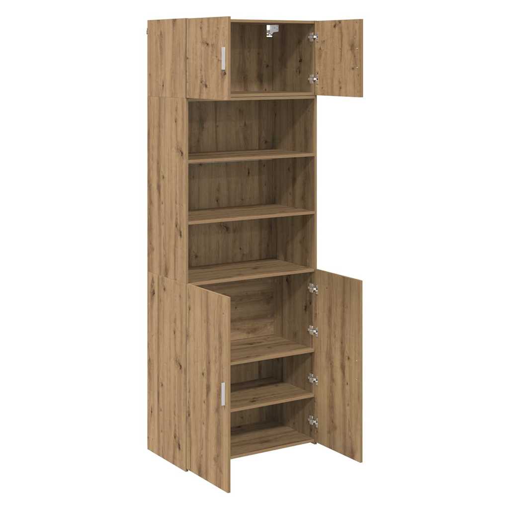 Opbergkast Artisan Eiken 80 x 42,5 x 225 cm Bewerkt hout is nu te koop bij PeponiXL, paradijselijk wonen!