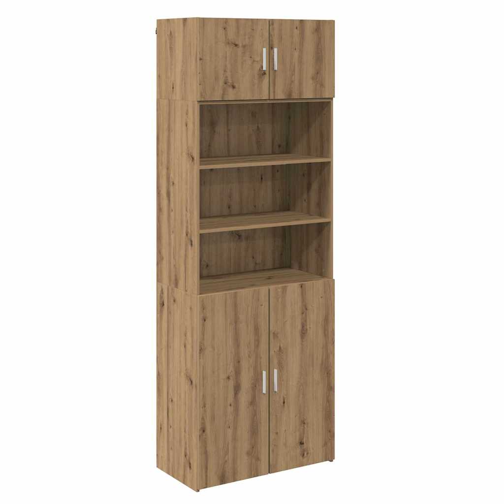 Opbergkast Artisan Eiken 80 x 42,5 x 225 cm Bewerkt hout is nu te koop bij PeponiXL, paradijselijk wonen!