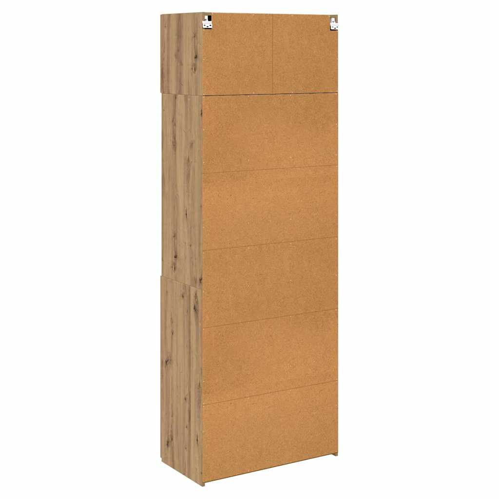 Opbergkast Artisan Eiken 80 x 42,5 x 225 cm Bewerkt hout is nu te koop bij PeponiXL, paradijselijk wonen!