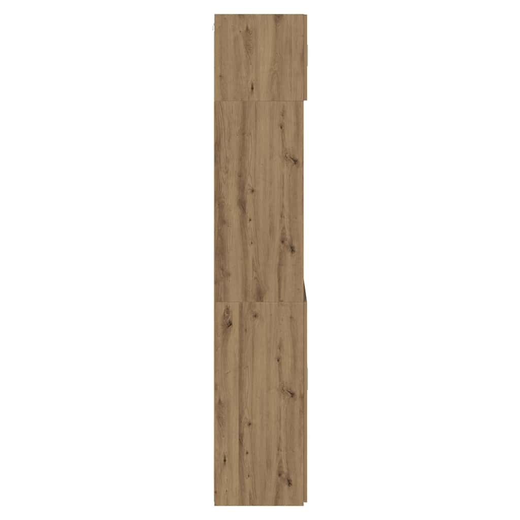 Opbergkast Artisan Eiken 80 x 42,5 x 225 cm Bewerkt hout is nu te koop bij PeponiXL, paradijselijk wonen!