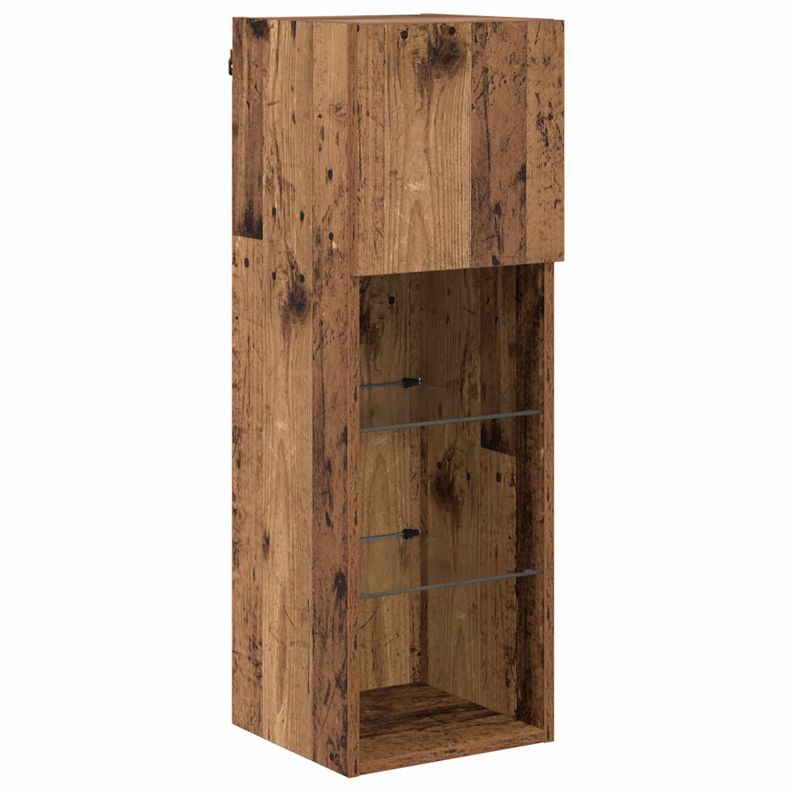 TV Wandkasten Wandgemonteerd 4 pcs Artisan Eiken Bewerkt hout is nu te koop bij PeponiXL, paradijselijk wonen!