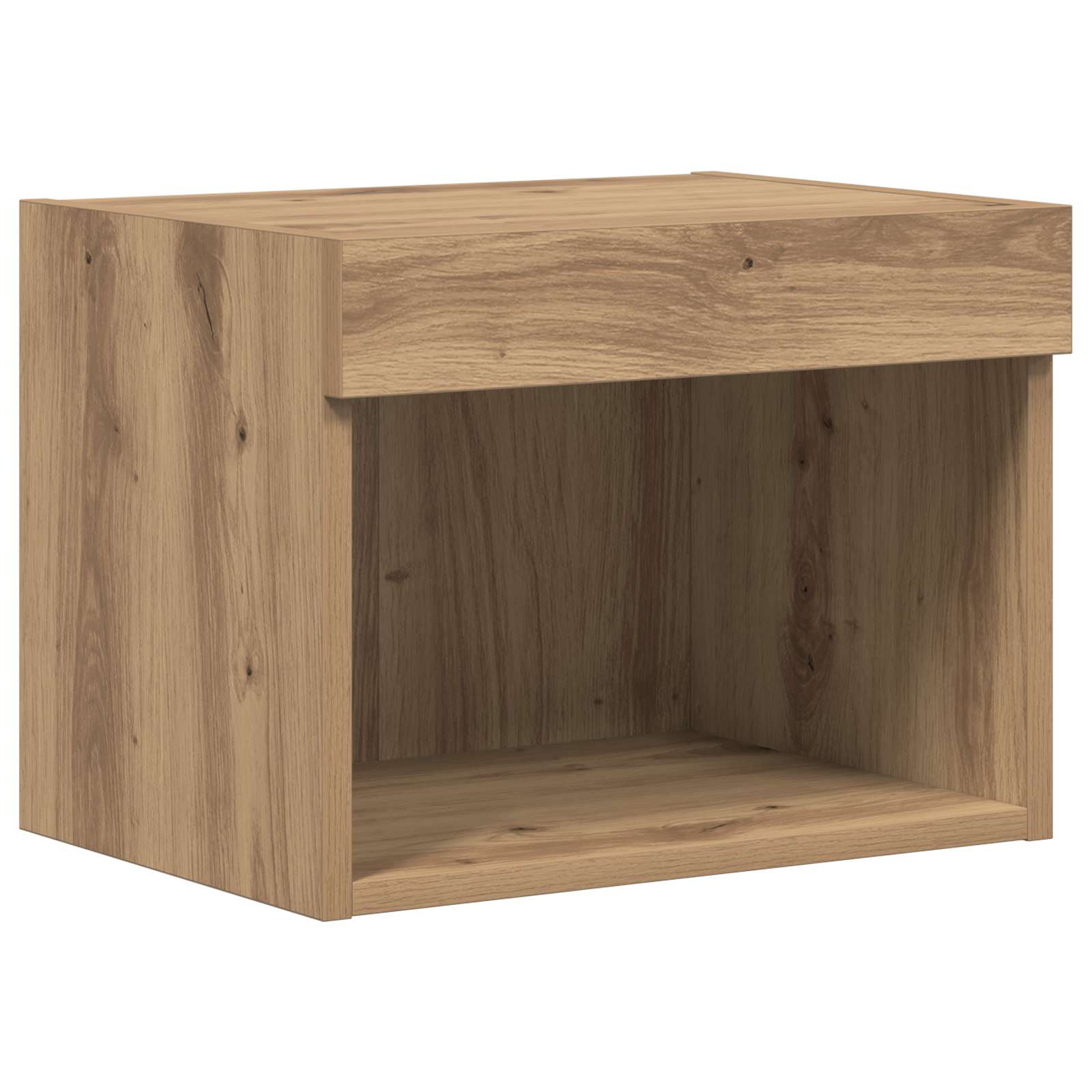 TV Wandkasten Wandgemonteerd 4 pcs Zwart Eiken Bewerkt hout is nu te koop bij PeponiXL, paradijselijk wonen!