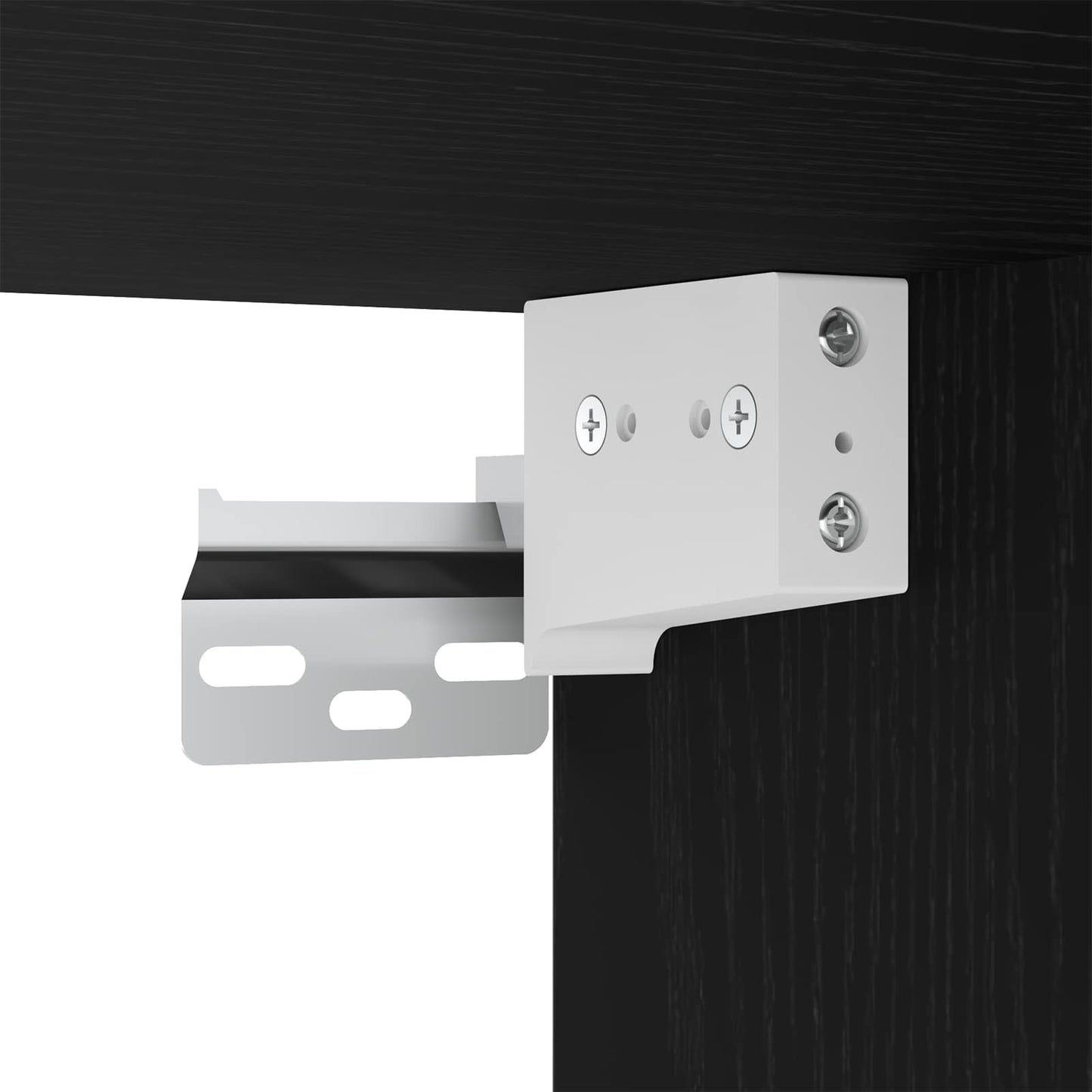 TV Wandkasten Wandgemonteerd 4 pcs Zwart Eiken Bewerkt hout is nu te koop bij PeponiXL, paradijselijk wonen!