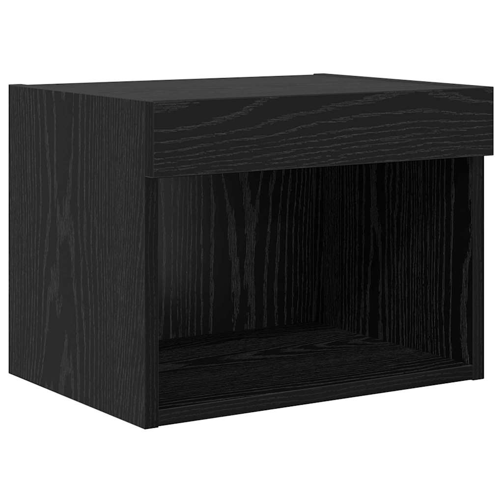 TV Wandmeubels Wandgemonteerd 5 pcs Zwart Eiken Bewerkt hout is nu te koop bij PeponiXL, paradijselijk wonen!