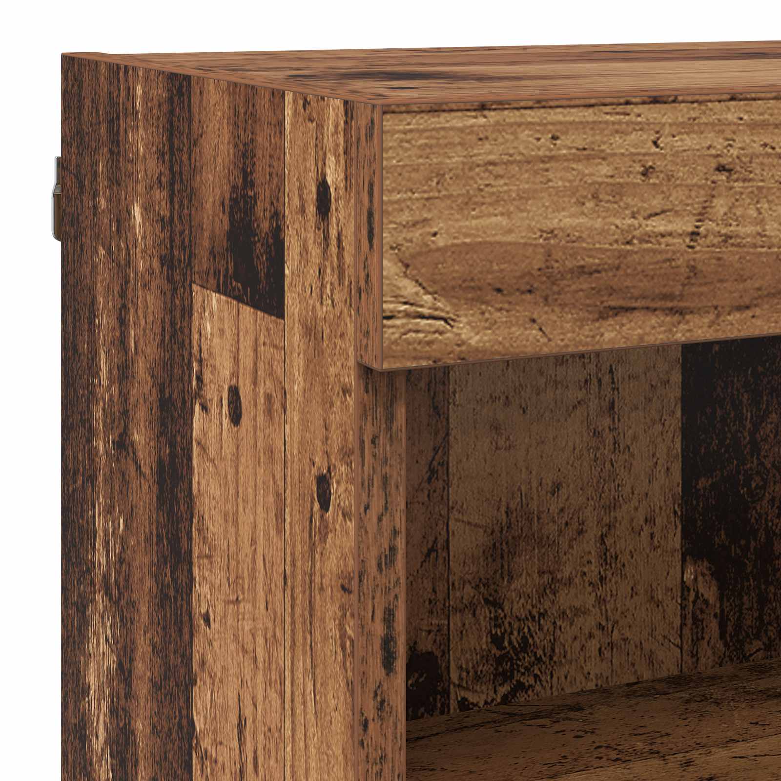 TV-wandmeubel met LED-striplichten 6 pcs Oud Hout Bewerkt hout is nu te koop bij PeponiXL, paradijselijk wonen!