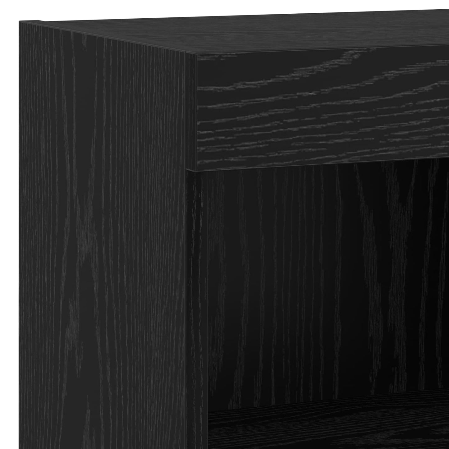 TV-wandmeubel Wandgemonteerd 6 pcs Zwart Eiken Bewerkt hout is nu te koop bij PeponiXL, paradijselijk wonen!