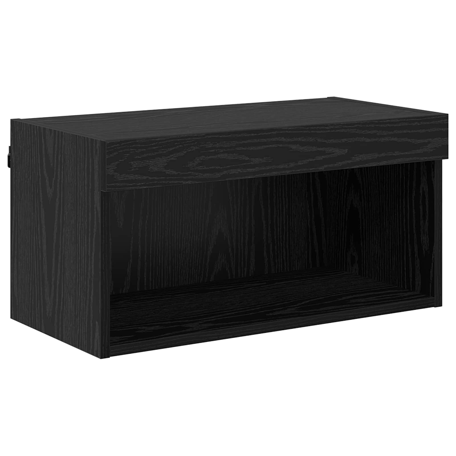 TV-kast met LED-striplichten met lade 8 pcs Zwart Eiken Glas is nu te koop bij PeponiXL, paradijselijk wonen!