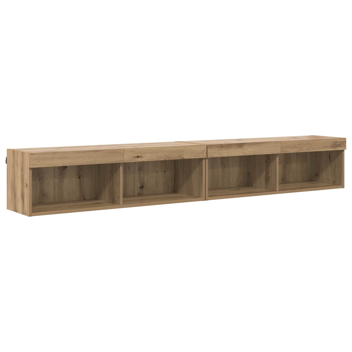 TV Wand Eenheden met LED 5 pcs Artisan Eiken Bewerkt hout is nu te koop bij PeponiXL, paradijselijk wonen!