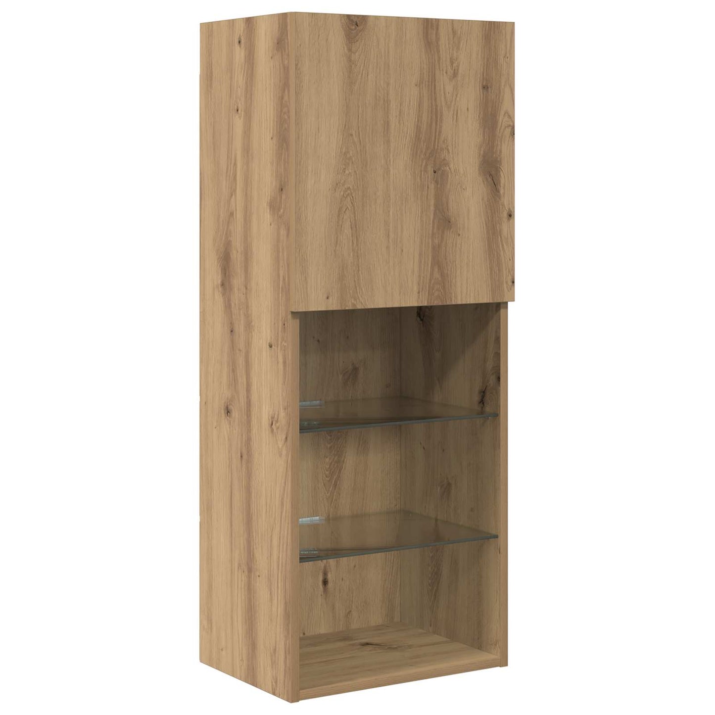 TV Wand Eenheden met LED 5 pcs Artisan Eiken Bewerkt hout is nu te koop bij PeponiXL, paradijselijk wonen!