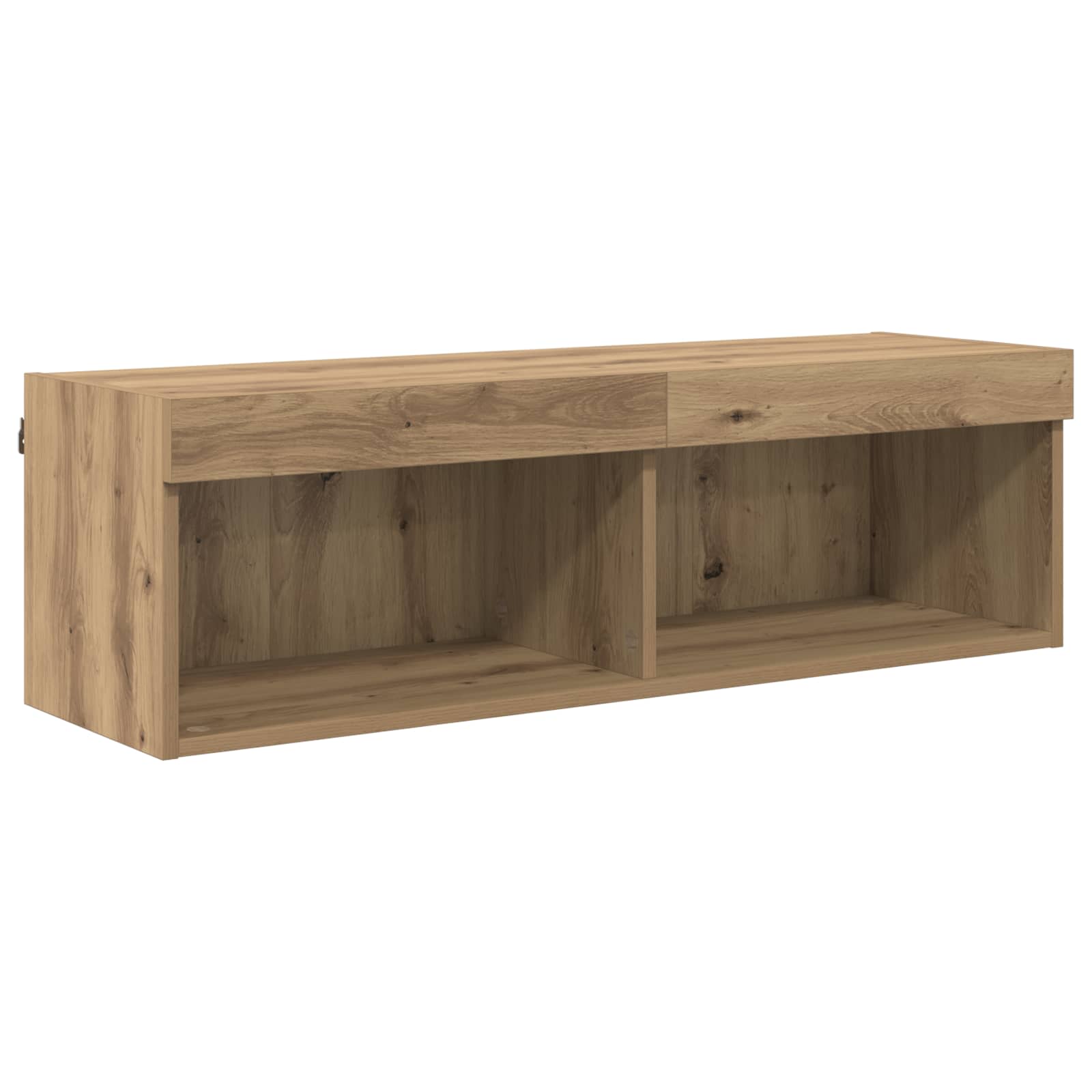 TV Wand Eenheden met LED 5 pcs Artisan Eiken Bewerkt hout is nu te koop bij PeponiXL, paradijselijk wonen!