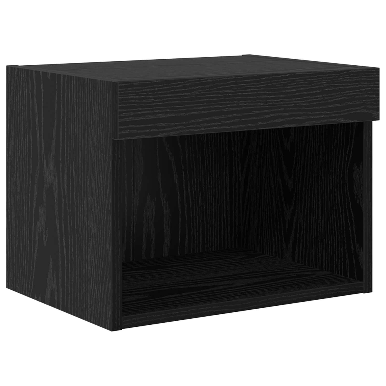 TV Wand Eenheden met LED met LED 5 pcs Zwart Eiken Bewerkt hout is nu te koop bij PeponiXL, paradijselijk wonen!