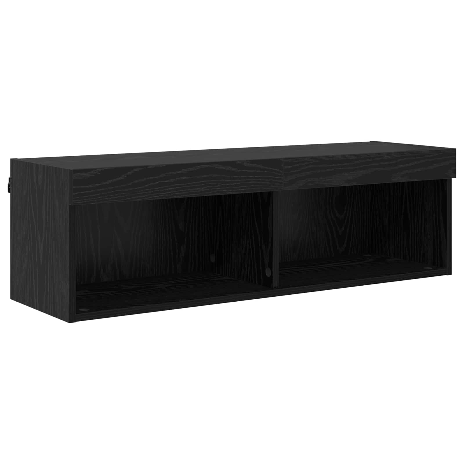 TV Wand Eenheden met LED met LED 5 pcs Zwart Eiken Bewerkt hout is nu te koop bij PeponiXL, paradijselijk wonen!