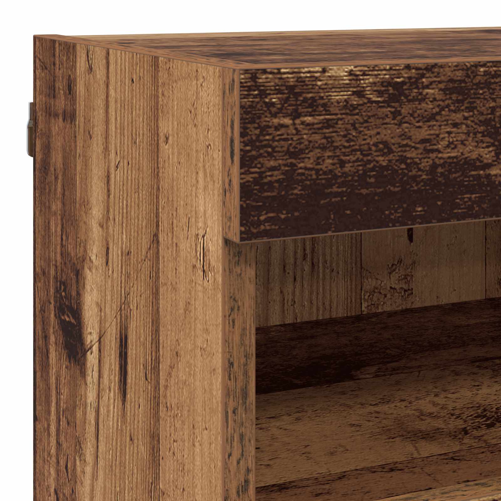 TV Wand Eenheden met LED met LED 5 pcs Oud Hout 80 x 30 x 40 cm is nu te koop bij PeponiXL, paradijselijk wonen!