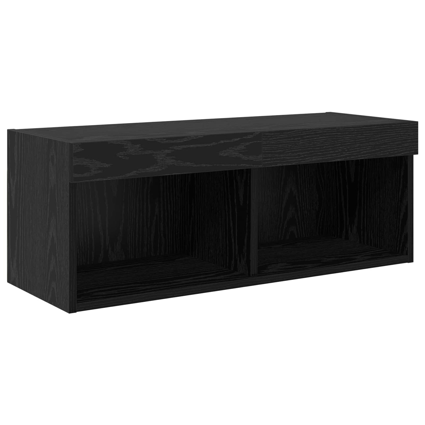 TV Wandmeubels Wandgemonteerd 6 pcs Zwart Eiken Bewerkt hout is nu te koop bij PeponiXL, paradijselijk wonen!