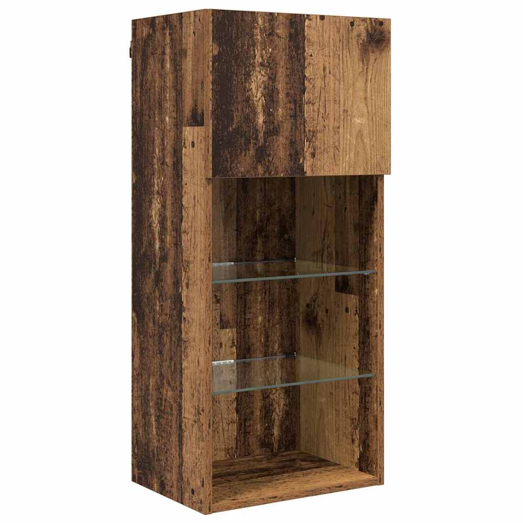 TV Wand Eenheden met LED 5 pcs Oud Hout 40,5 x 30 x 90 cm is nu te koop bij PeponiXL, paradijselijk wonen!