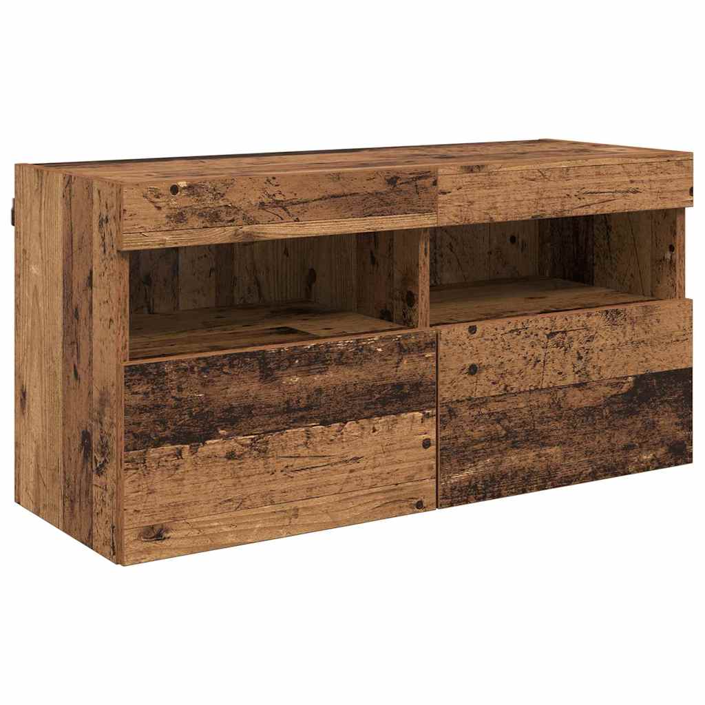 TV Wand Eenheden met LED 5 pcs Oud Hout 40,5 x 30 x 90 cm is nu te koop bij PeponiXL, paradijselijk wonen!