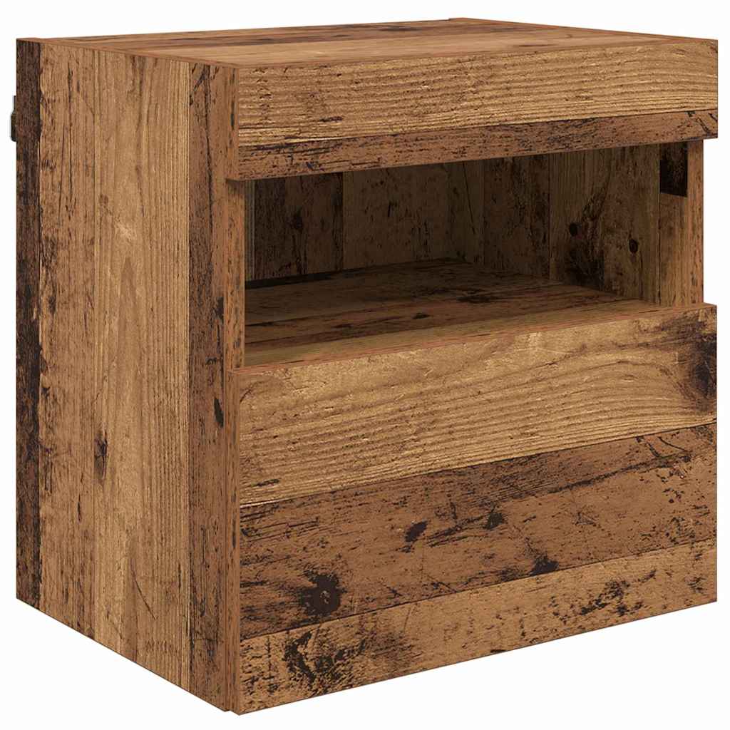 TV Wand Eenheden met LED 5 pcs Oud Hout 40,5 x 30 x 90 cm is nu te koop bij PeponiXL, paradijselijk wonen!