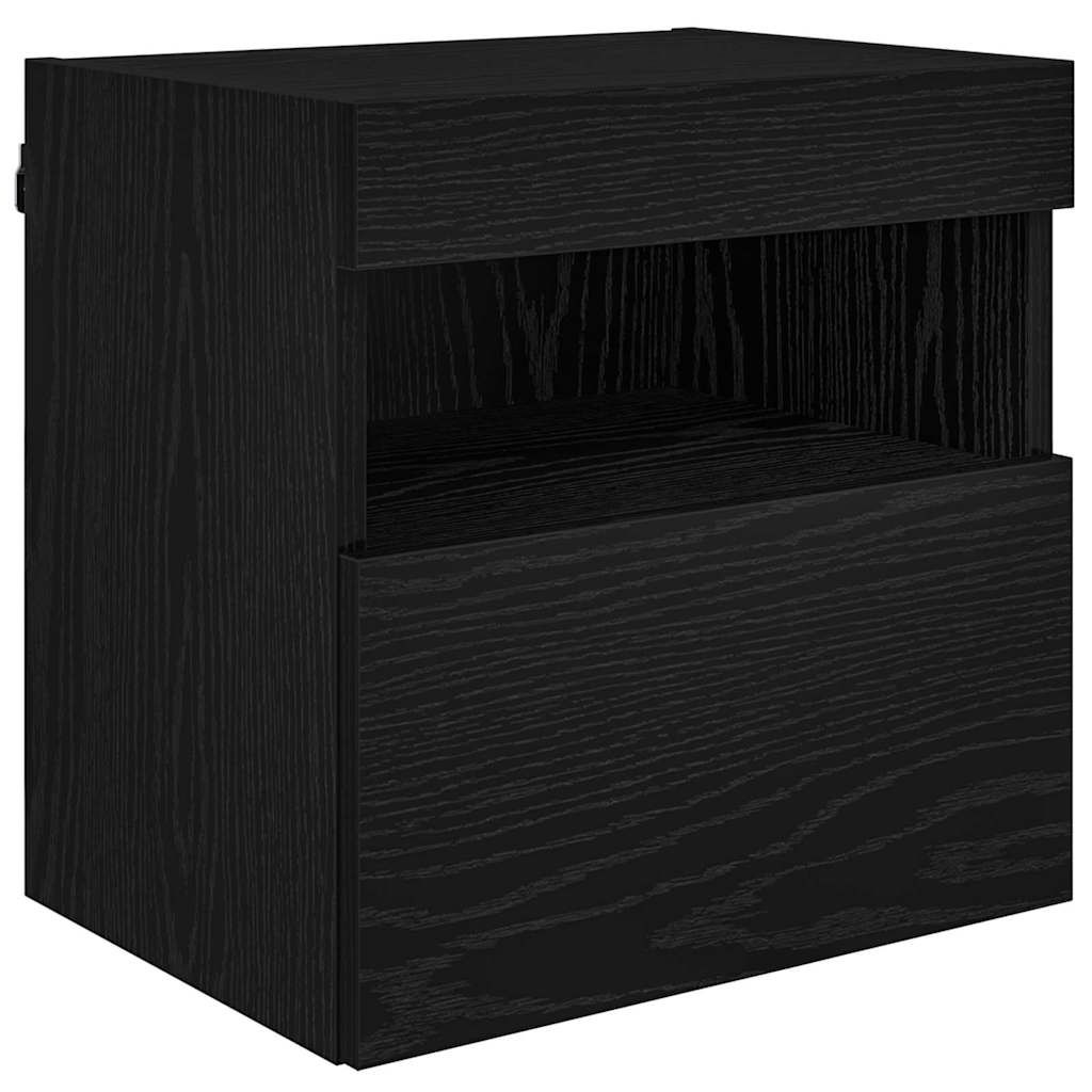 TV Wand Eenheden met LED 5 pcs Zwart Eiken 40,5 x 30 x 90 cm is nu te koop bij PeponiXL, paradijselijk wonen!