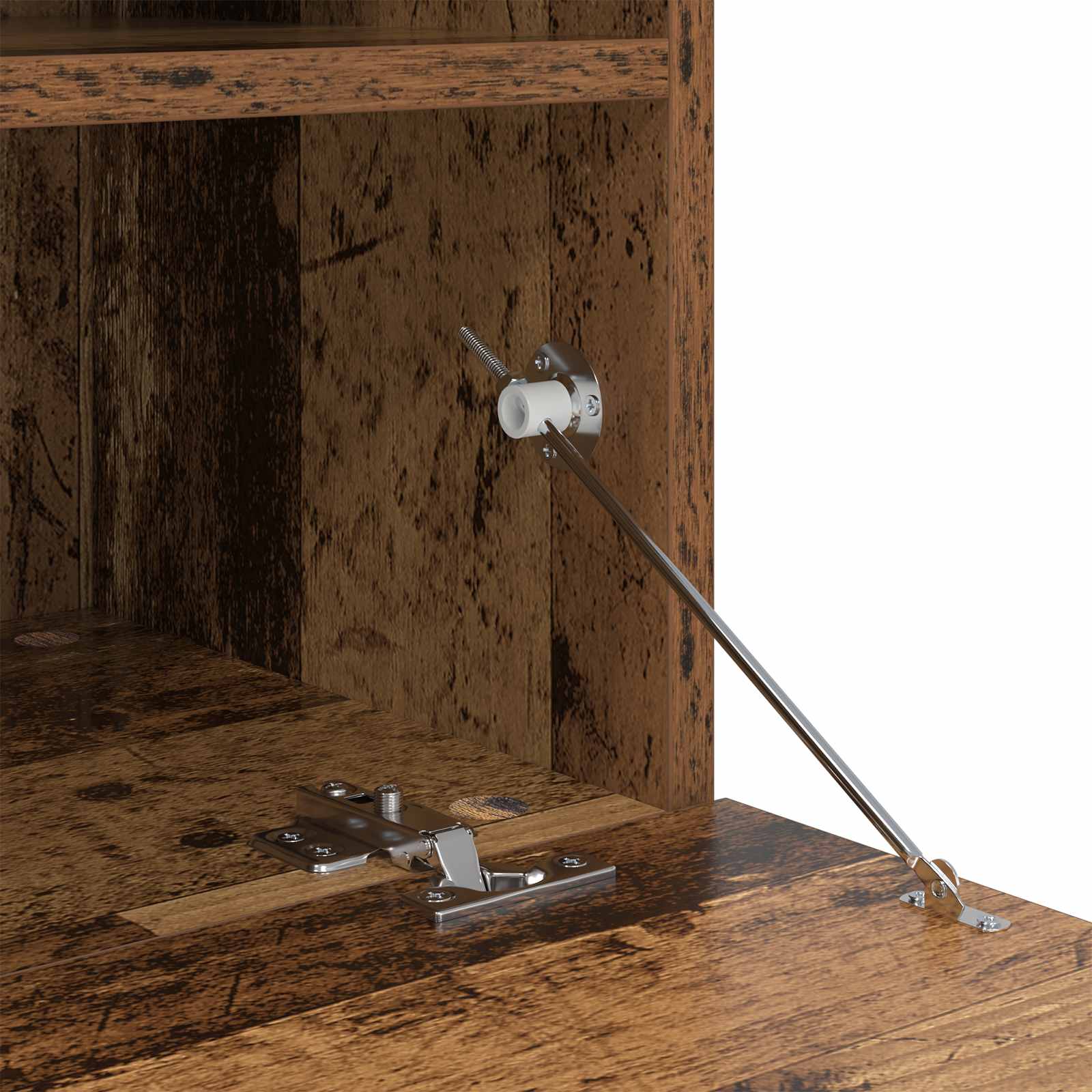 TV-kast met LED Wandgemonteerd 7 pcs Oudhout Bewerkt hout is nu te koop bij PeponiXL, paradijselijk wonen!