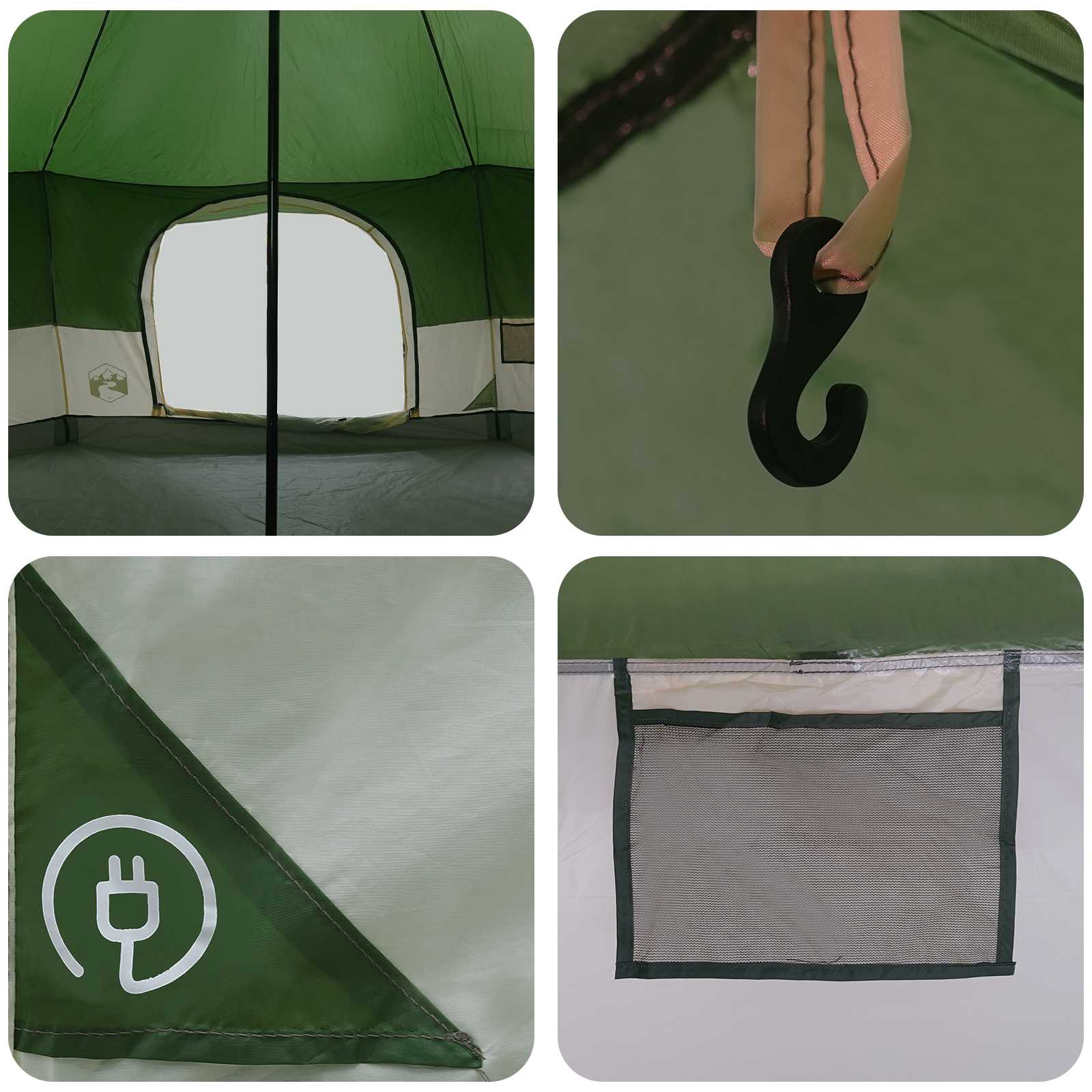 Gezinstent Groen 18-Persoon 185T Polyester met PU Coating is nu te koop bij PeponiXL, paradijselijk wonen!