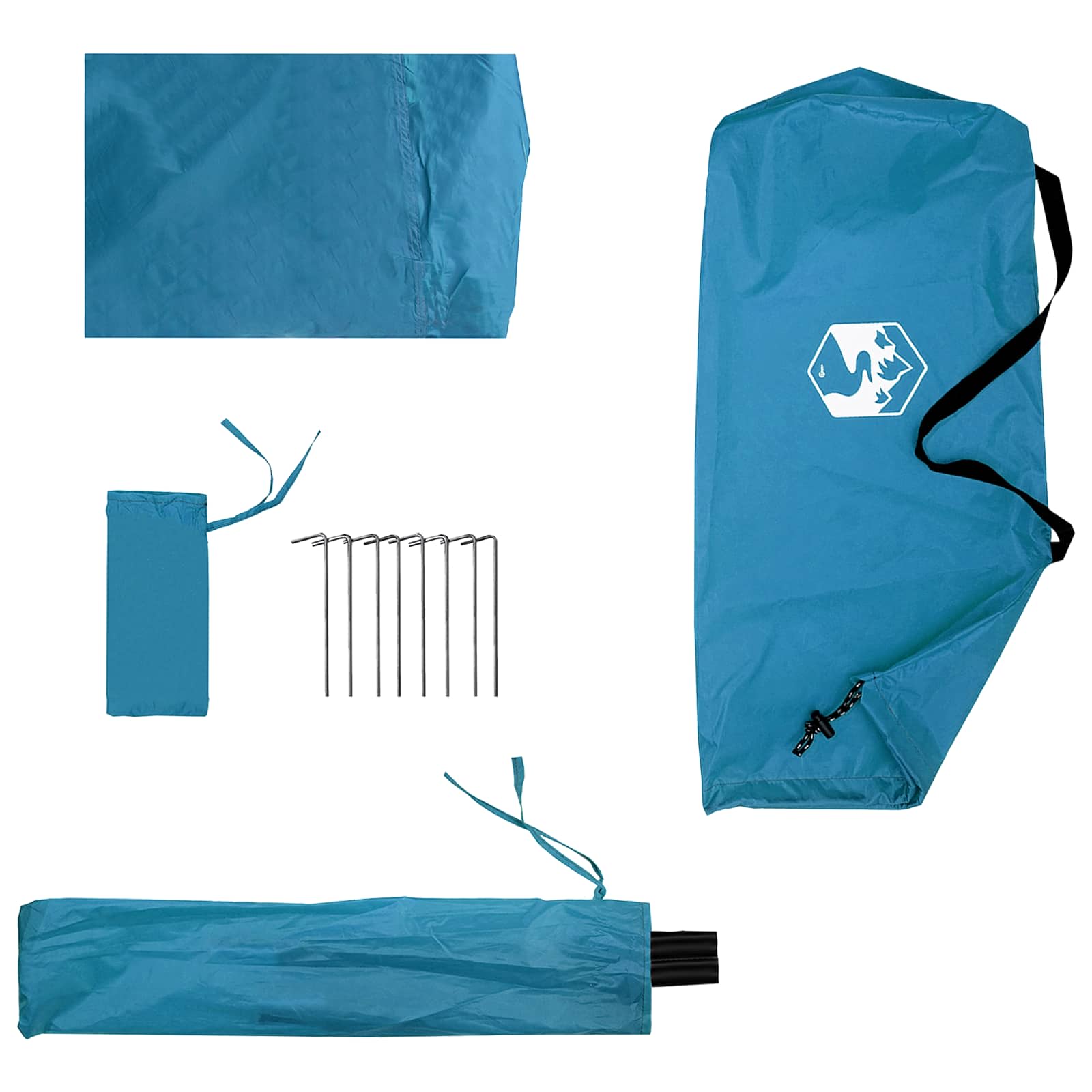 2-in-1 Regen Poncho met Kap Blauw 262 x 126 x 130 cm is nu te koop bij PeponiXL, paradijselijk wonen!