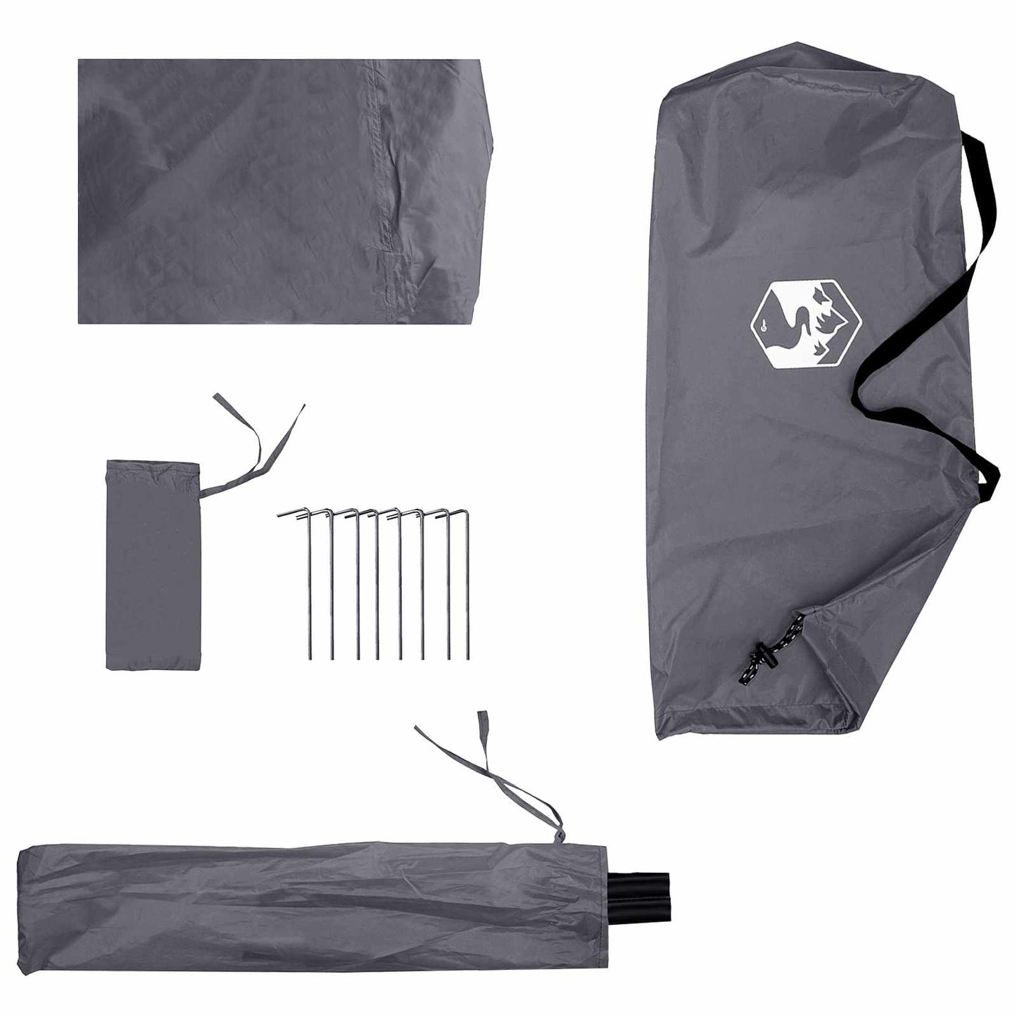 2-in-1 Regen Poncho met Kap Grijs en Oranje 262 x 126 x 130 cm is nu te koop bij PeponiXL, paradijselijk wonen!