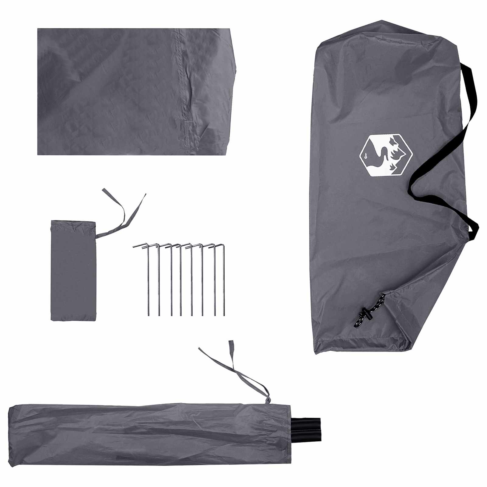 2-in-1 Regen Poncho met Kap Grijs en Oranje 262 x 126 x 130 cm is nu te koop bij PeponiXL, paradijselijk wonen!