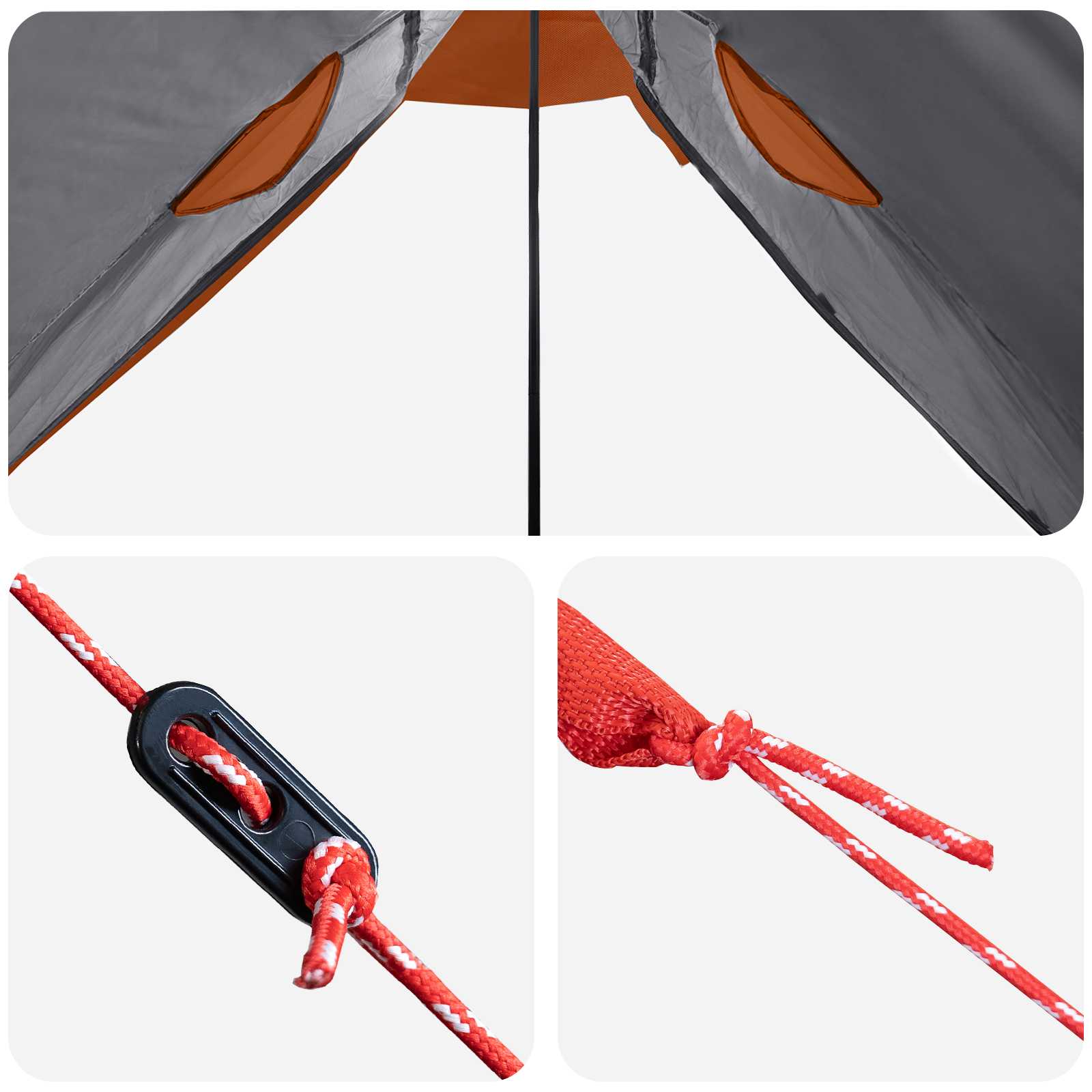 2-in-1 Regen Poncho met Kap Grijs en Oranje 262 x 126 x 130 cm is nu te koop bij PeponiXL, paradijselijk wonen!