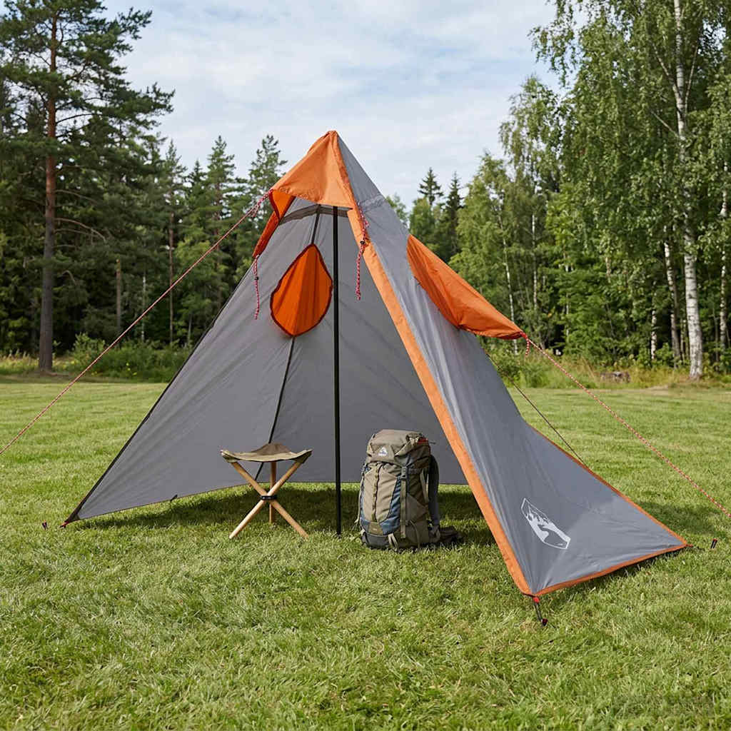 2-in-1 Regen Poncho met Kap Grijs en Oranje 262 x 126 x 130 cm is nu te koop bij PeponiXL, paradijselijk wonen!