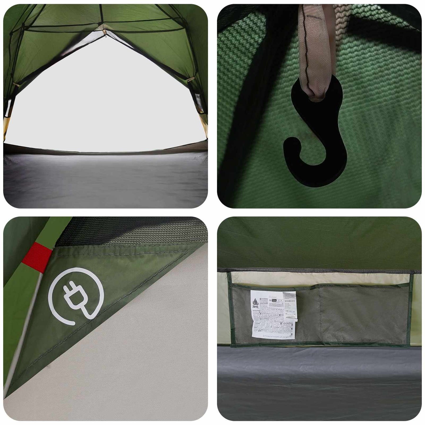 Backpacking Tent Groen 2-persoons 185T Polyester met PU Coating is nu te koop bij PeponiXL, paradijselijk wonen!