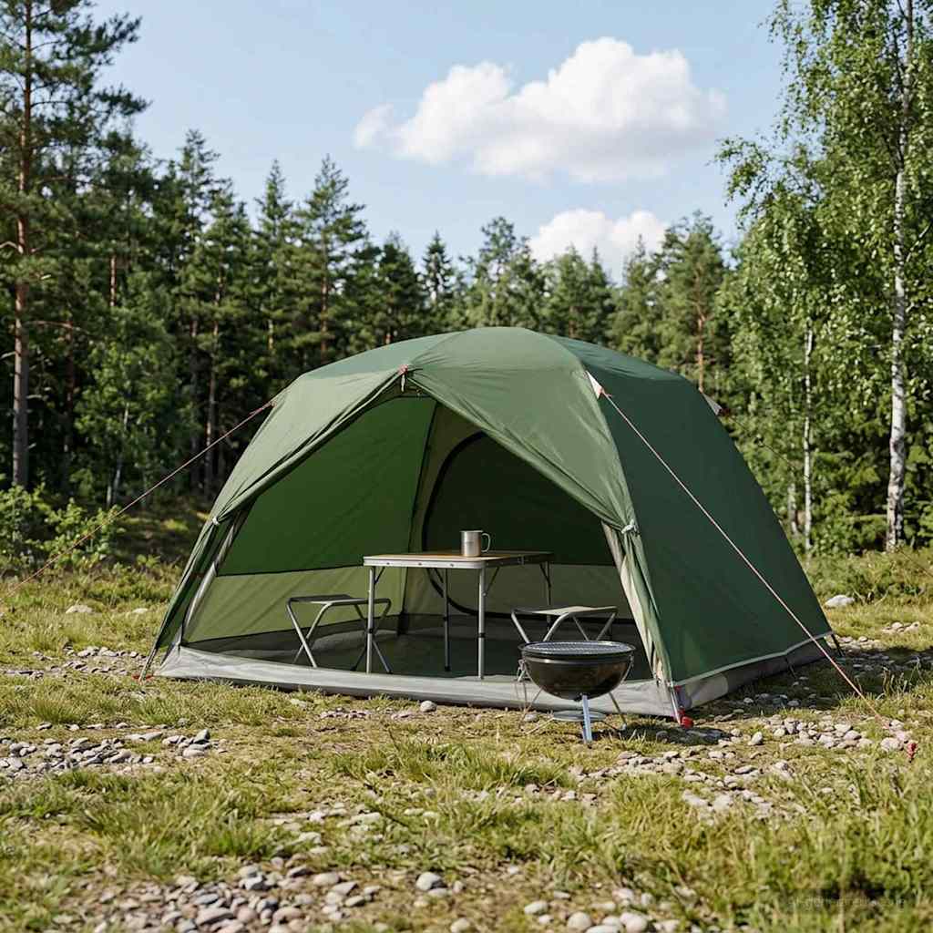 Backpacking Tent Groen 2-persoons 185T Polyester met PU Coating is nu te koop bij PeponiXL, paradijselijk wonen!