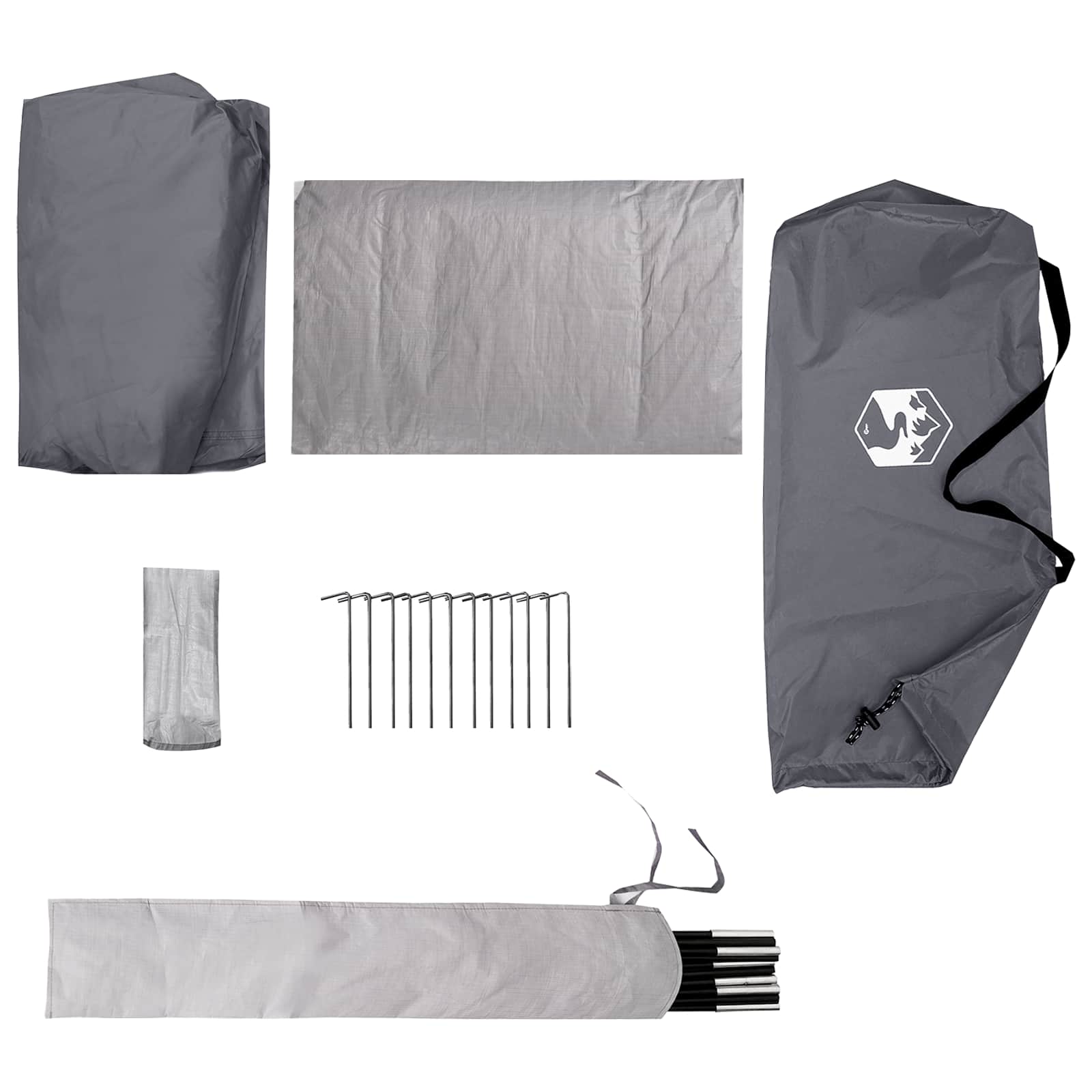 Backpacking Tent Grijs en Oranje 2-persoons is nu te koop bij PeponiXL, paradijselijk wonen!