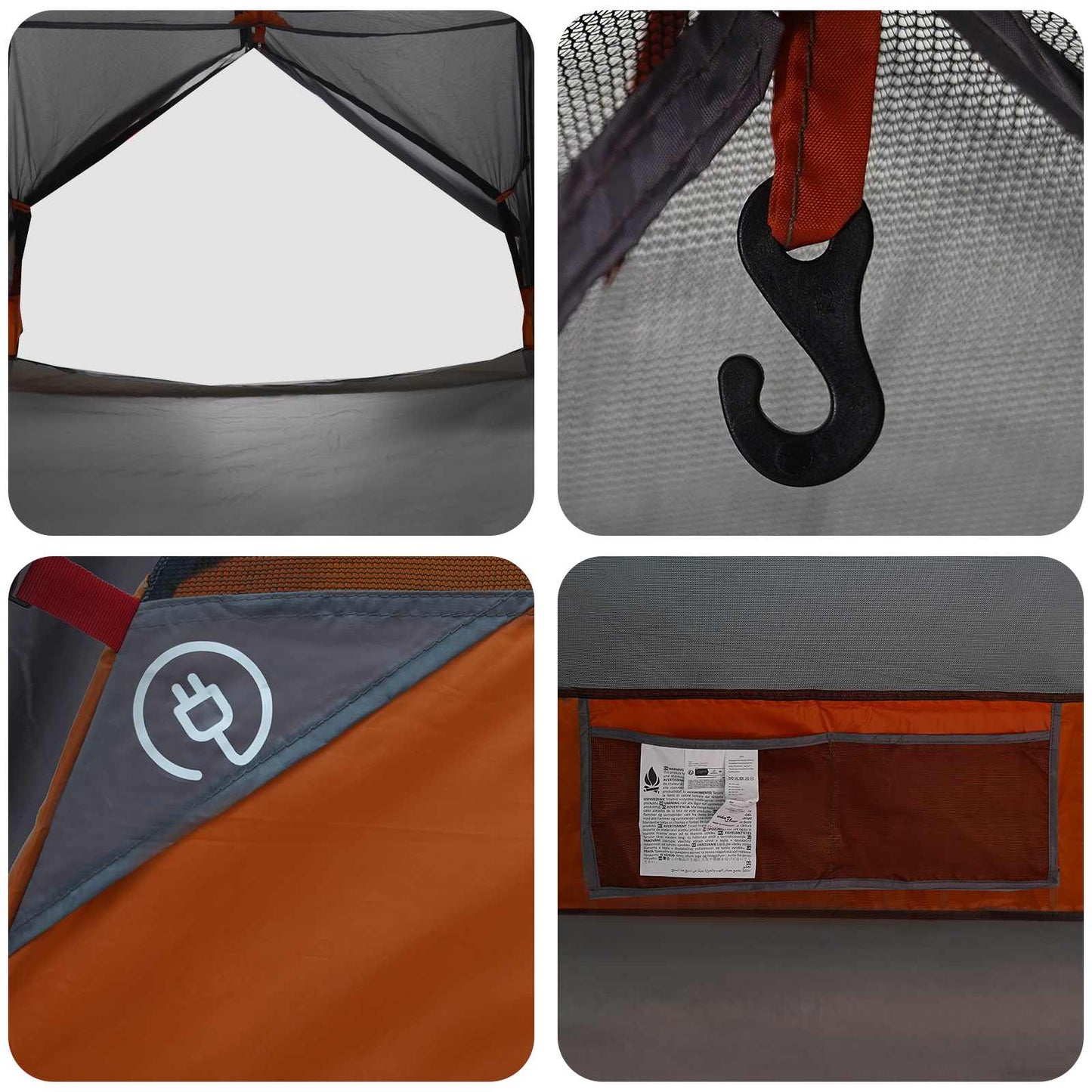 Backpacking Tent Grijs en Oranje 2-persoons is nu te koop bij PeponiXL, paradijselijk wonen!