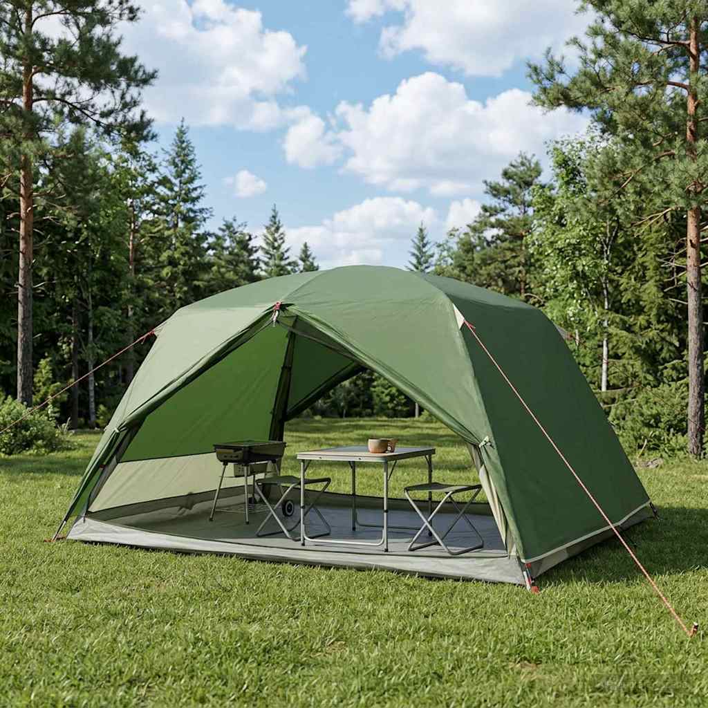 Backpacking Tent Groen 4-persoons 185T Polyester met PU Coating is nu te koop bij PeponiXL, paradijselijk wonen!