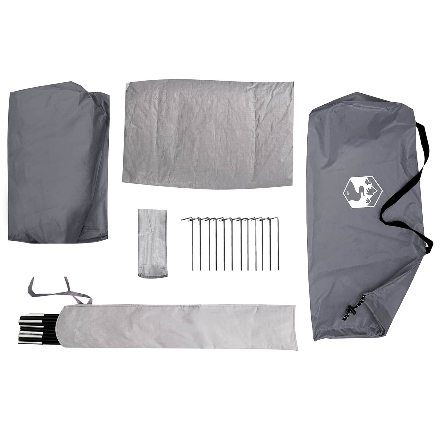 Backpacking Tent Grijs en Oranje 222 x 85 x 125 cm is nu te koop bij PeponiXL, paradijselijk wonen!
