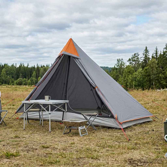 Backpacking Tent Grijs en Oranje 222 x 85 x 125 cm is nu te koop bij PeponiXL, paradijselijk wonen!