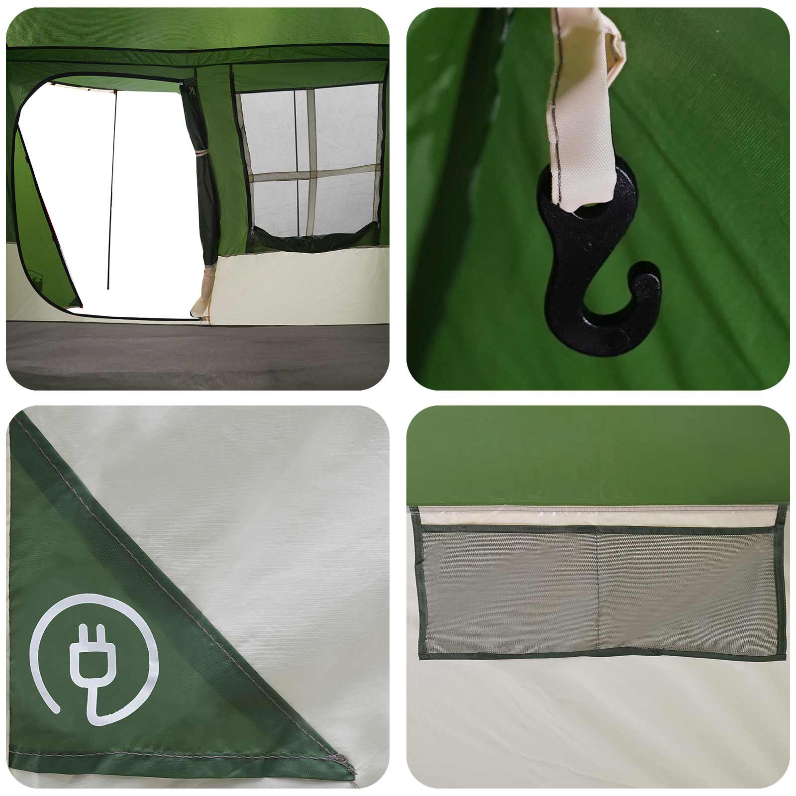Tunneltent Groen 275 x 240 x 200 cm is nu te koop bij PeponiXL, paradijselijk wonen!