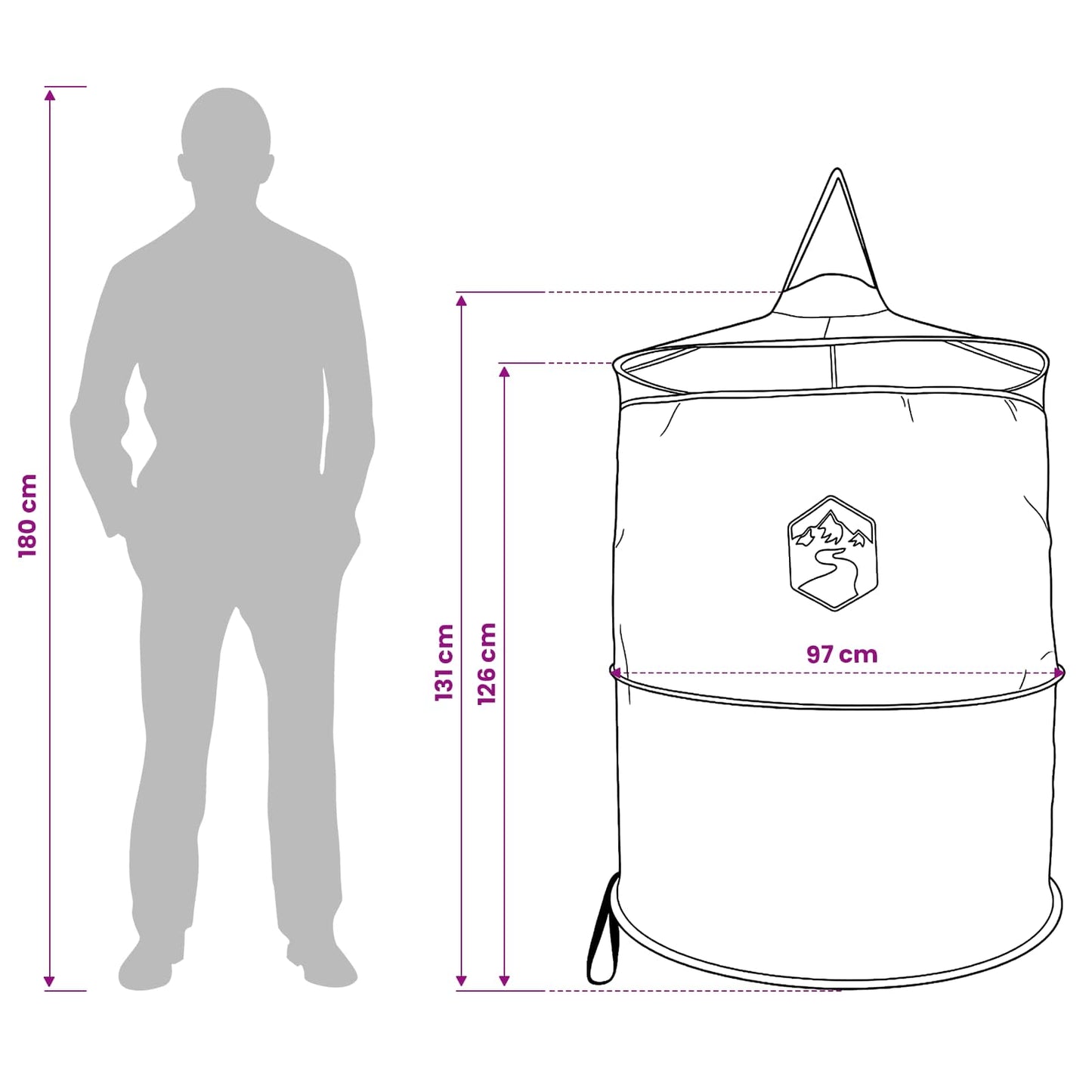 Pop-up Toilet Tent met Hangende Touw Groen 97 x 126 cm is nu te koop bij PeponiXL, paradijselijk wonen!