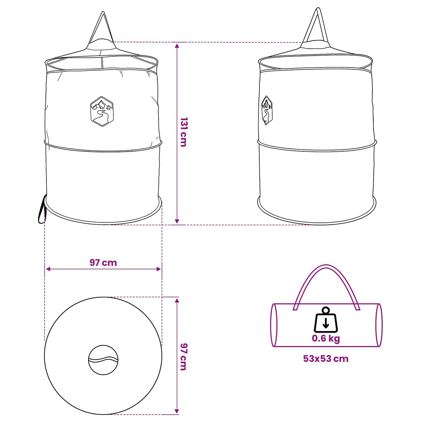 Pop-up Toilet Tent met Hangende Touw Groen 97 x 126 cm is nu te koop bij PeponiXL, paradijselijk wonen!