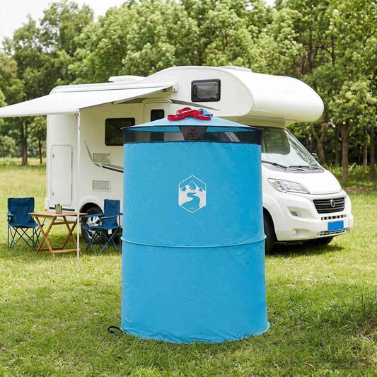 Pop-up Toilet Tent met Hangende Touw Blauw 97 x 126 cm is nu te koop bij PeponiXL, paradijselijk wonen!