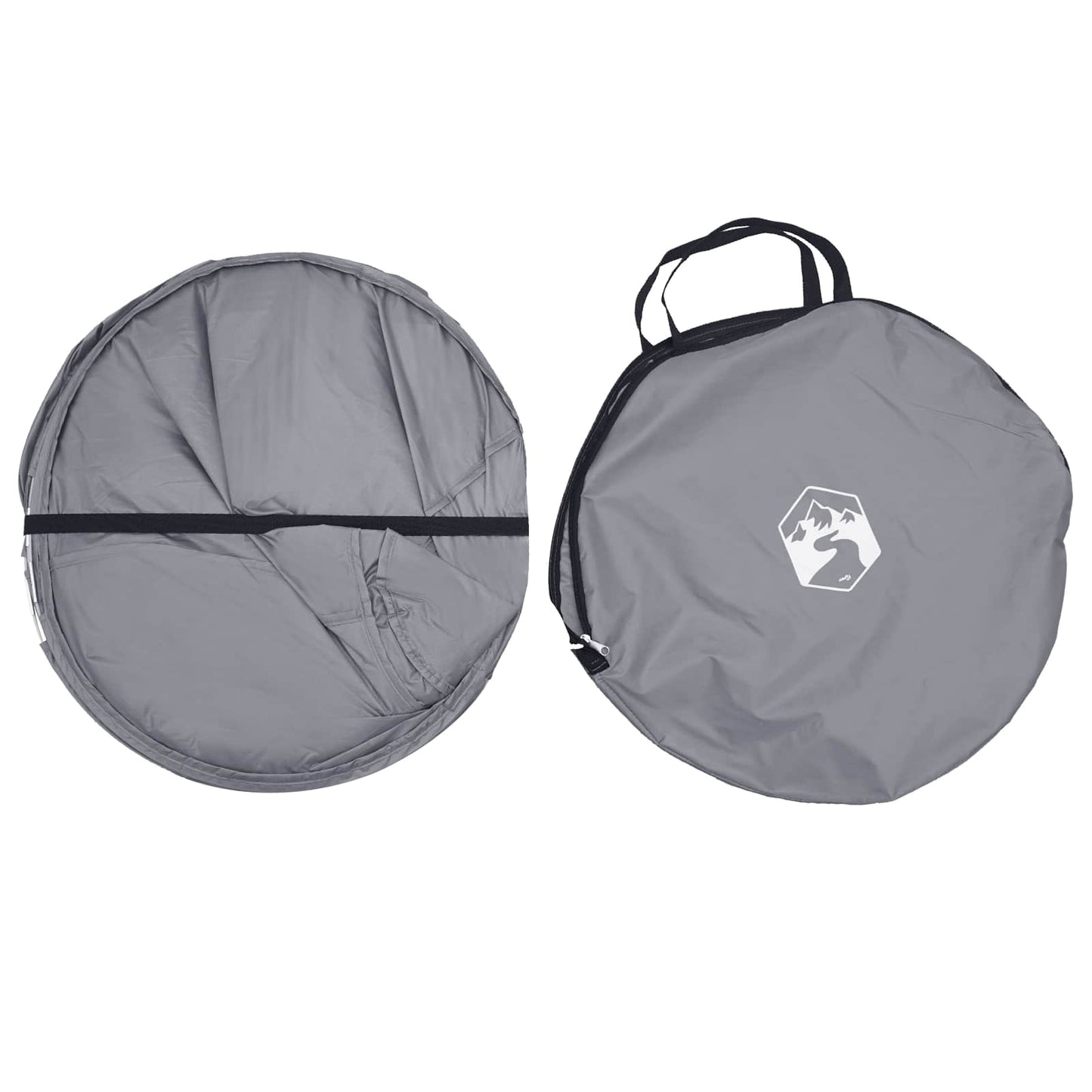 Pop-up Toilet Tent met Hangende Touw Grijs en Oranje is nu te koop bij PeponiXL, paradijselijk wonen!