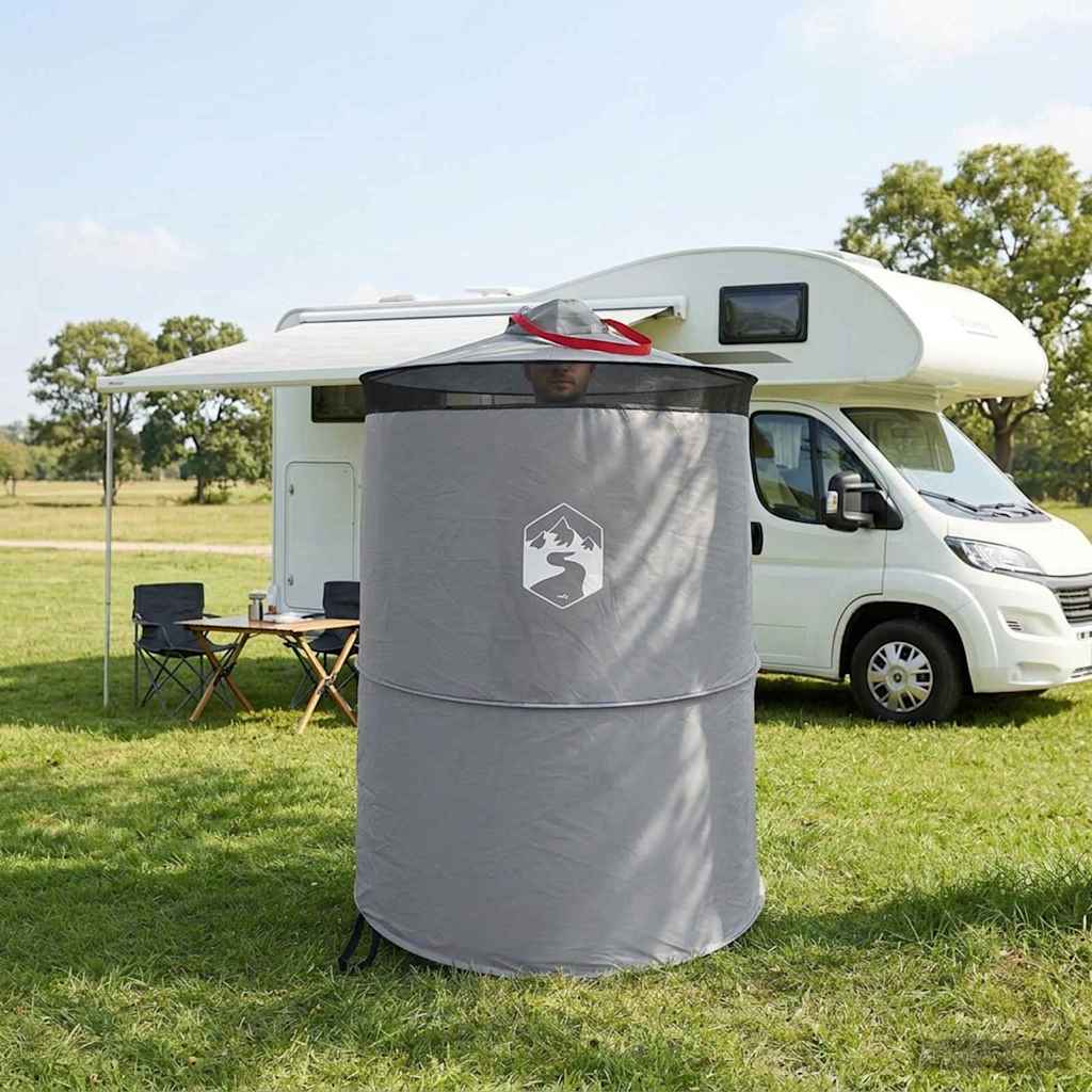 Pop-up Toilet Tent met Hangende Touw Grijs en Oranje is nu te koop bij PeponiXL, paradijselijk wonen!