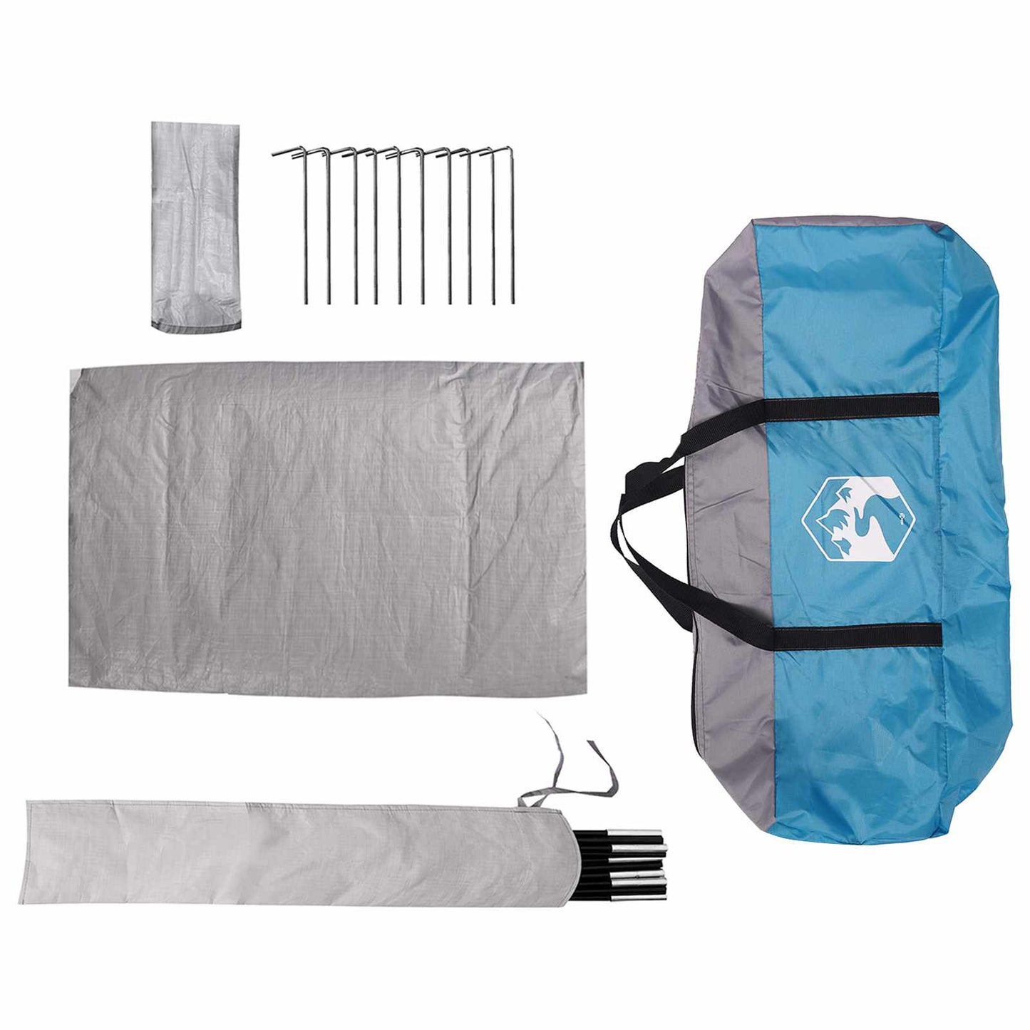 Partytent Blauw 4-persoons 185T Polyester met PU Coating is nu te koop bij PeponiXL, paradijselijk wonen!