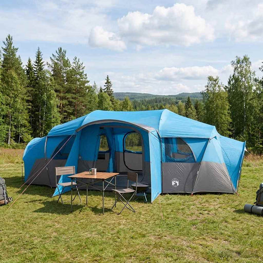 Gezinstent met regenzeil waterdicht tunnel Blauw 10-persoons is nu te koop bij PeponiXL, paradijselijk wonen!