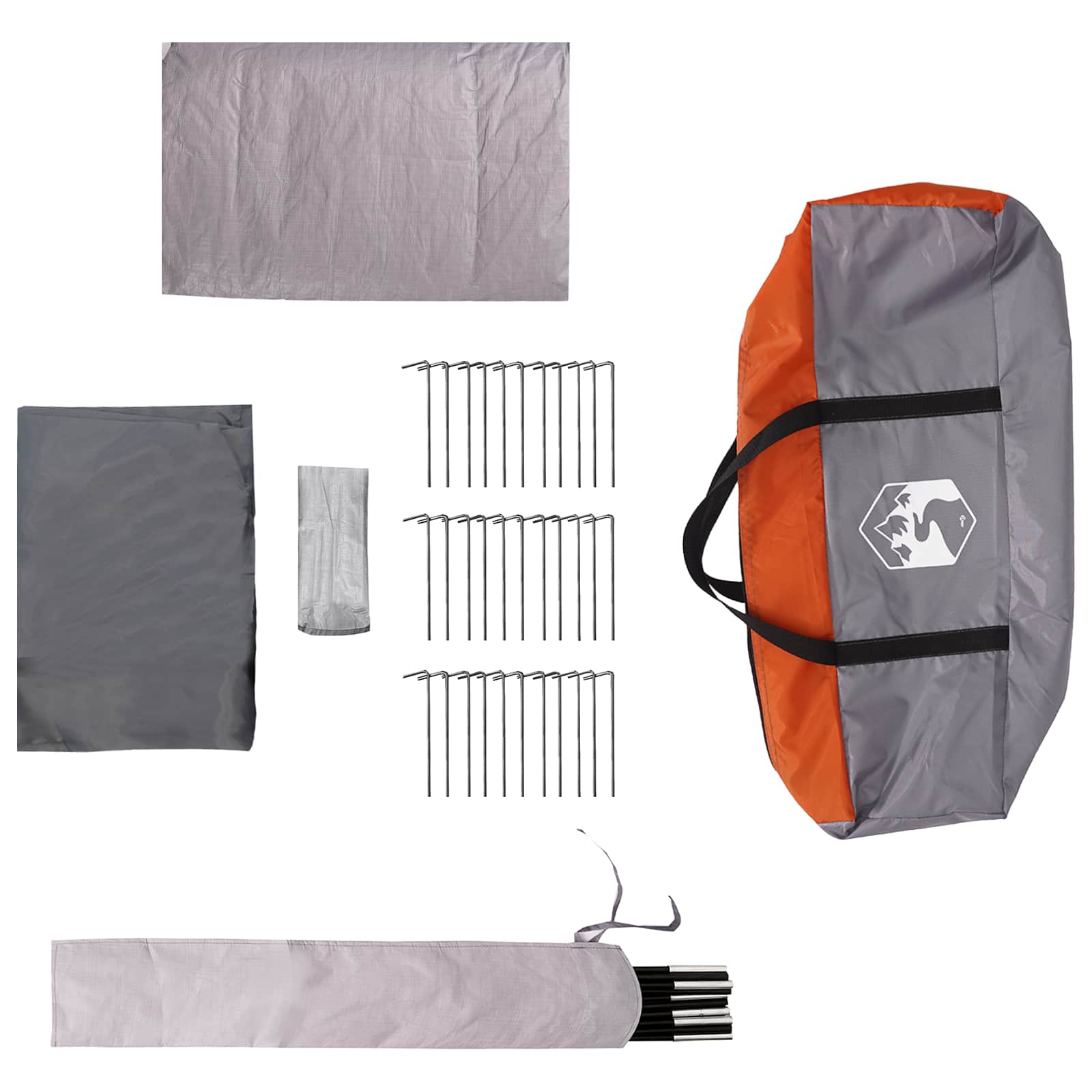 Tunneltent Grijs en Oranje 675 x 392 x 210 cm is nu te koop bij PeponiXL, paradijselijk wonen!