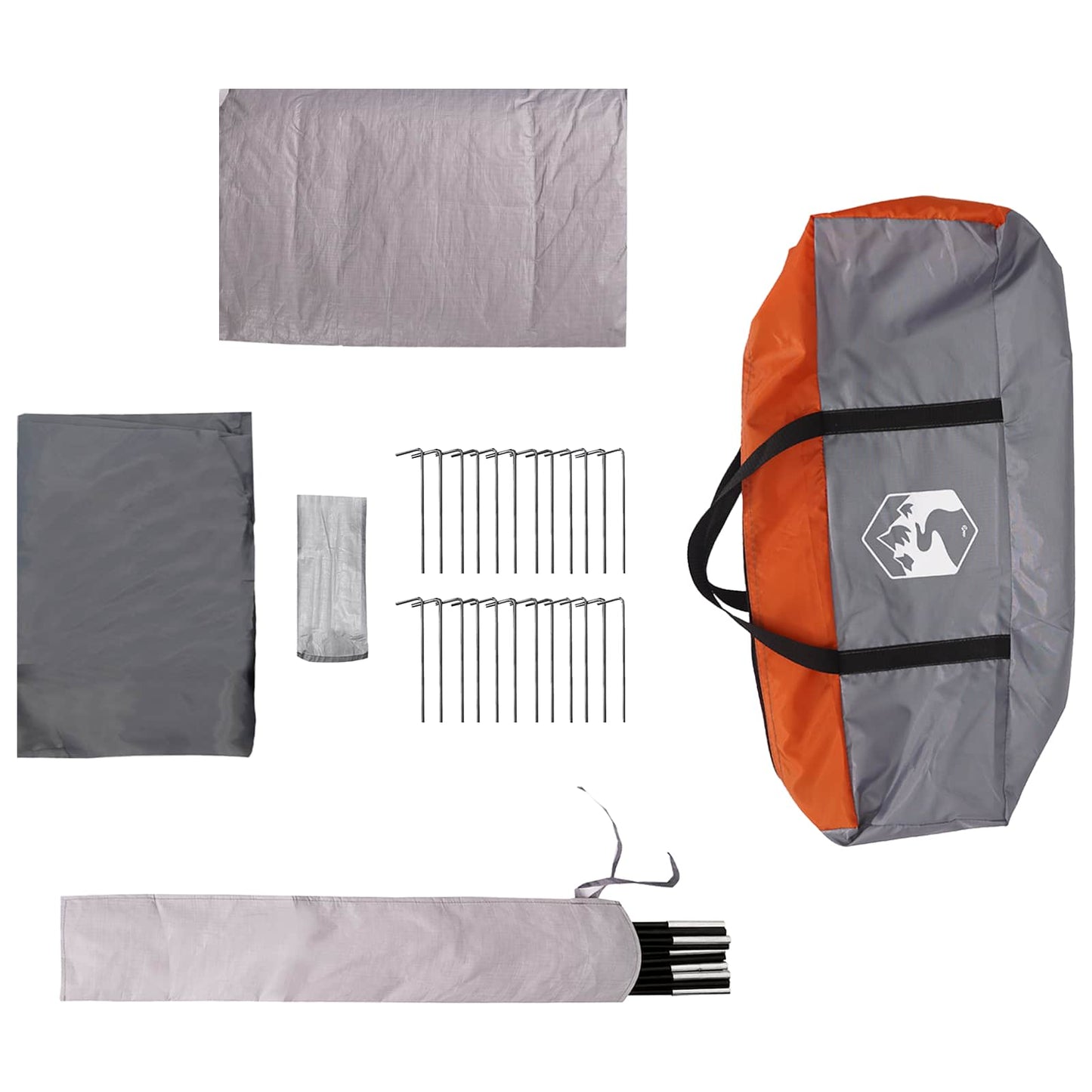 Tunneltent Grijs en Oranje 505 x 330 x 204 cm is nu te koop bij PeponiXL, paradijselijk wonen!
