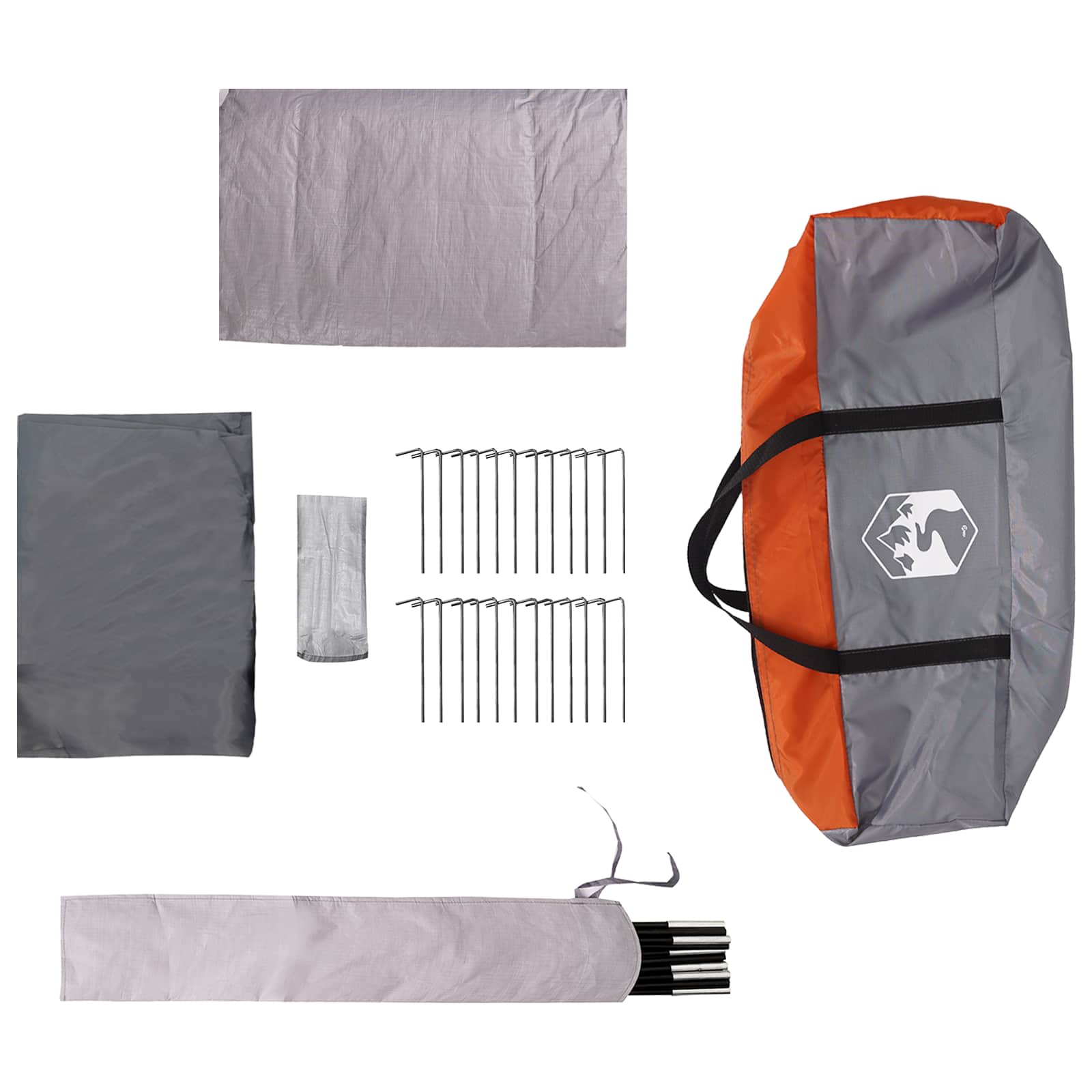 Tunneltent Grijs en Oranje 505 x 330 x 204 cm is nu te koop bij PeponiXL, paradijselijk wonen!