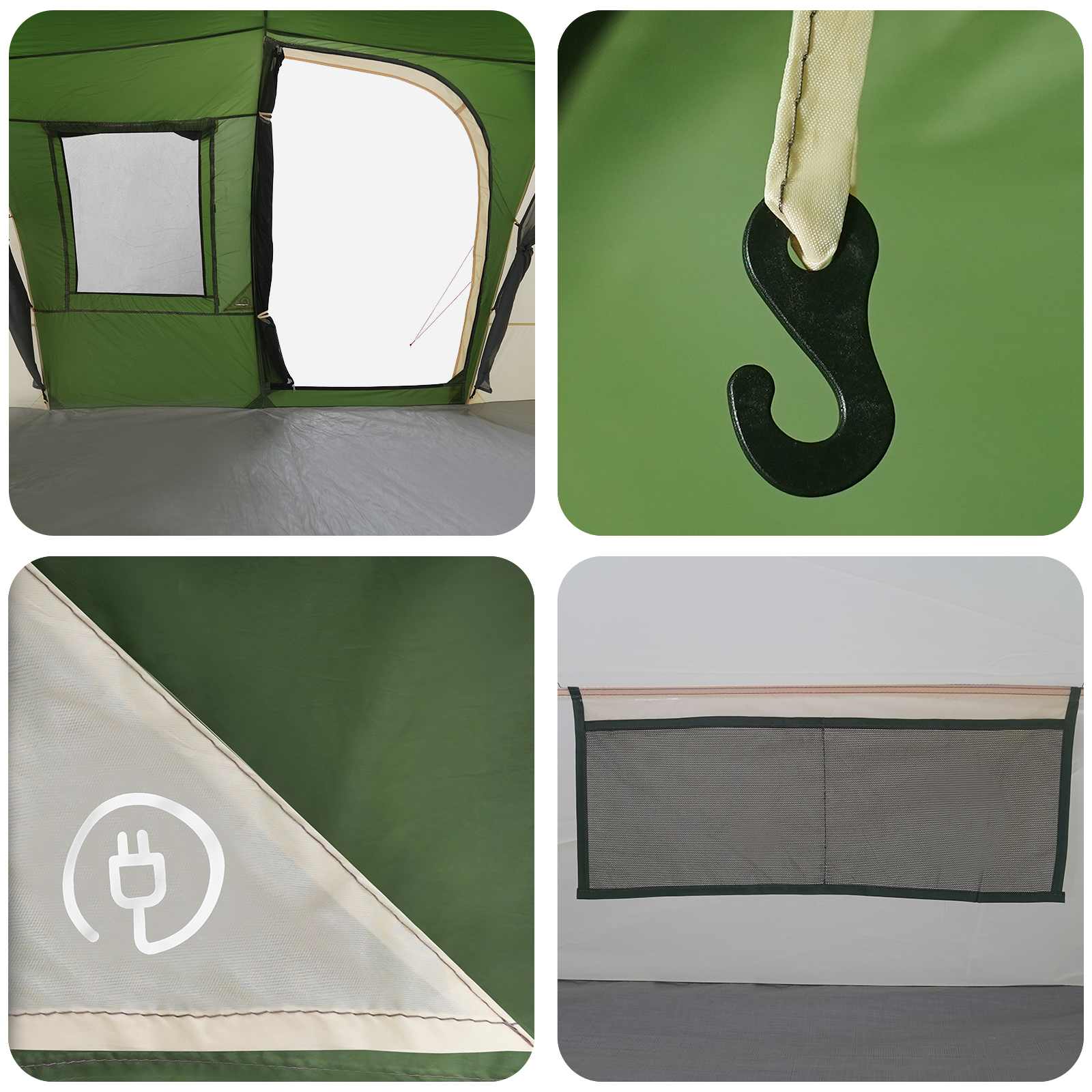 Directe Tent Groen 524 x 232 x 192 cm is nu te koop bij PeponiXL, paradijselijk wonen!